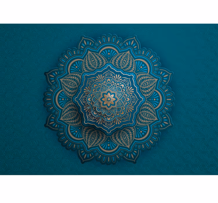 Turkusowa mandala fototapeta - TenStickers