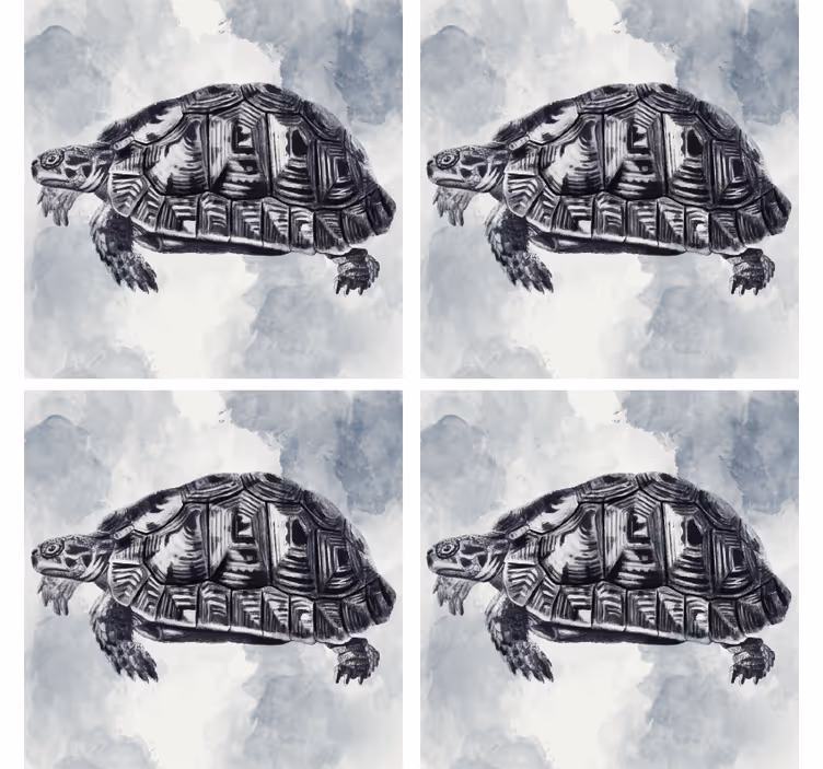 Podkładka pod kubek vintage żółw - TenStickers