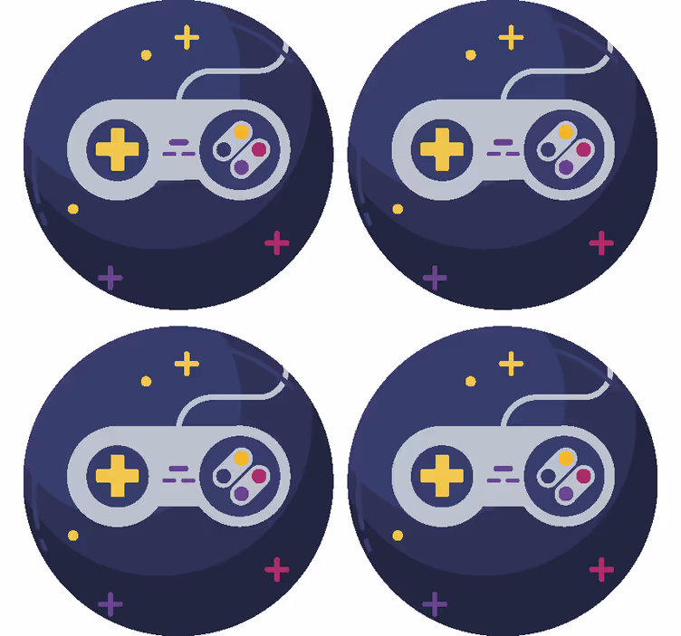 Podstawki pod kubek gra na wideo - TenStickers