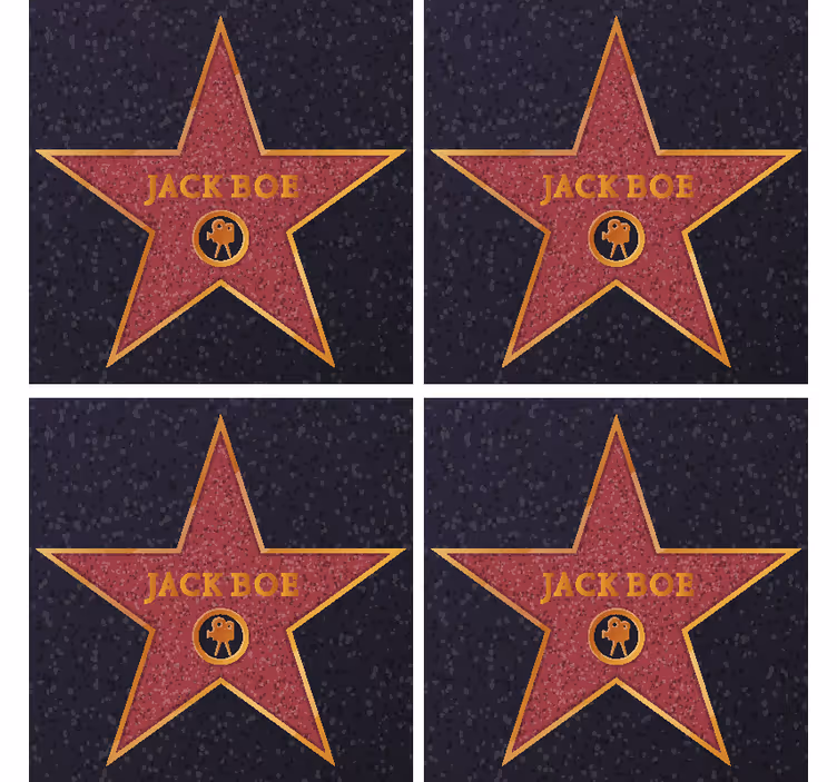 Podstawki pod kubek gwiazda Hollywood - TenStickers