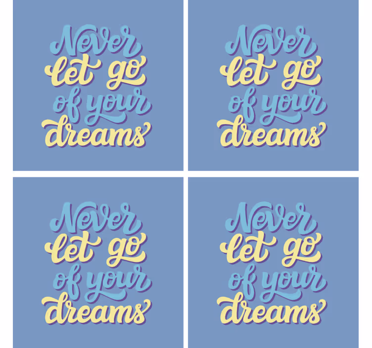 Podkładka pod kubek z tekstem motywująca typografia - TenStickers