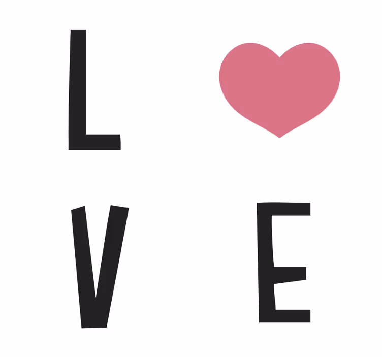 Podkładki pod kubek z napisem love - TenStickers
