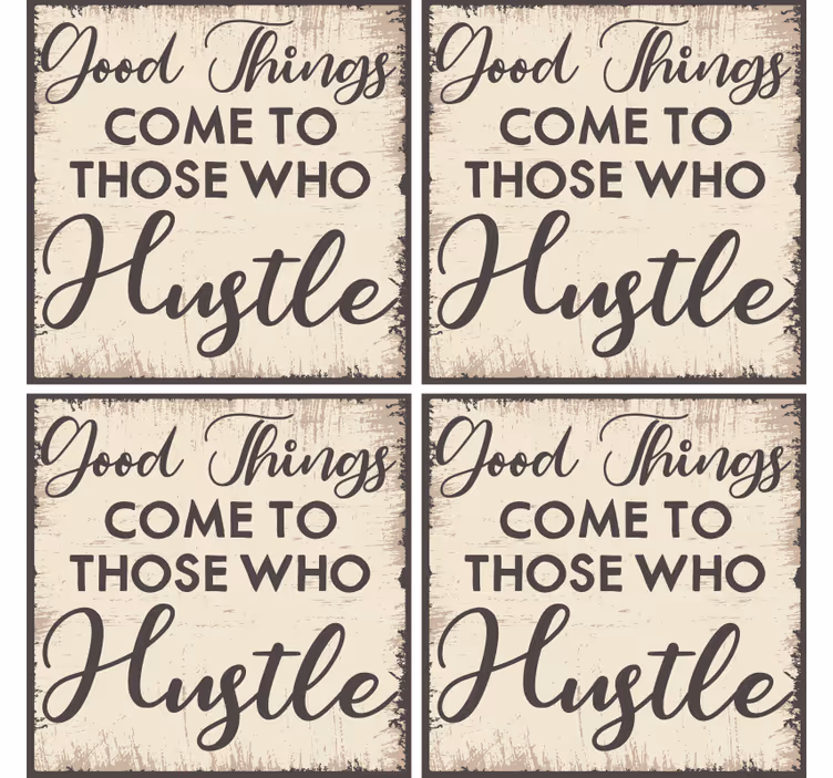 Podstawki pod kubek tekst good things - TenStickers