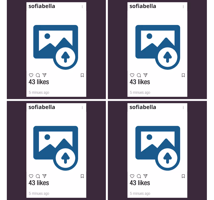 Podkładki pod kubek instagramowy post - TenStickers
