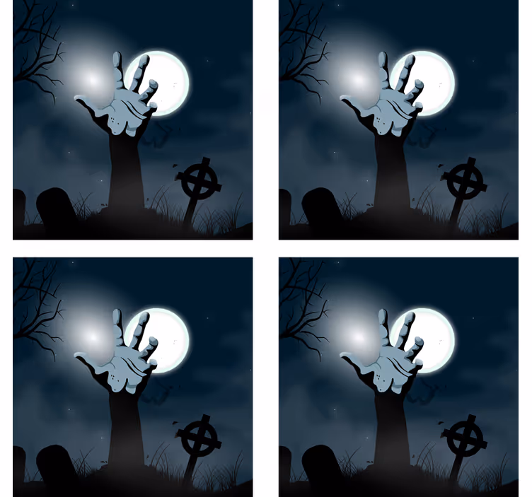 Podkładka pod kubek halloween złowroga ręka z grobu - TenStickers