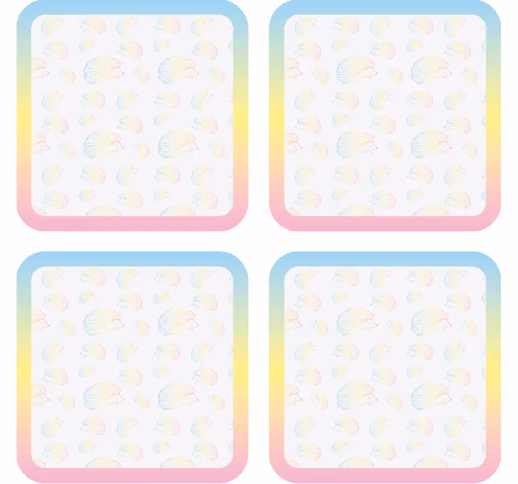 Personalizowana podkładka pod kubek wzór kolorowych meduz - TenStickers