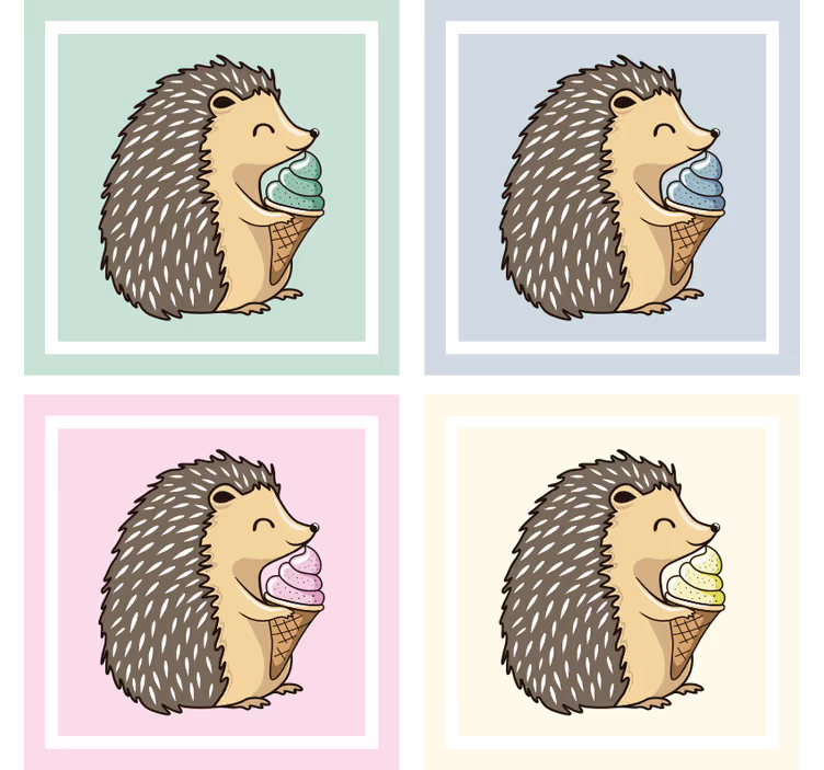 Podstawka pod kubek Jeżyk z lodem - TenStickers