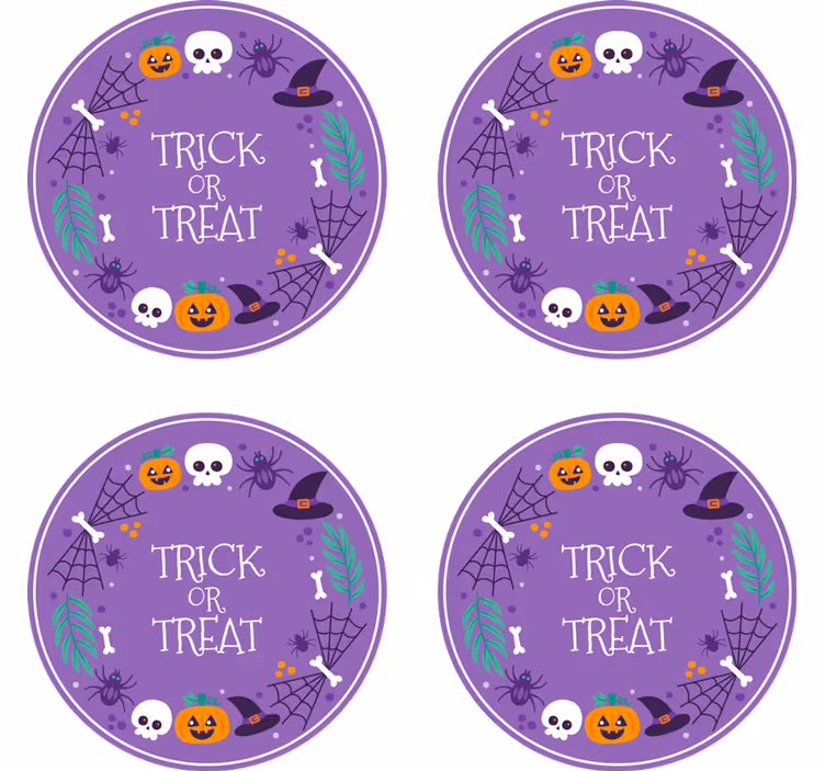 Halloween Trick or Trick podkładka pod kubek  - TenStickers