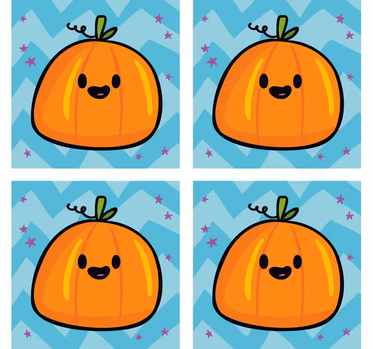 Podkładka pod kubek Uśmiechnięta dynia  - TenStickers