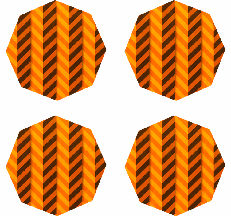 Podkładka pod kubek halloween wzór chevron pomarańczowy - TenStickers
