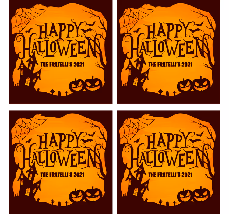 Podkładka pod kubek halloween straszna celebracja - TenStickers