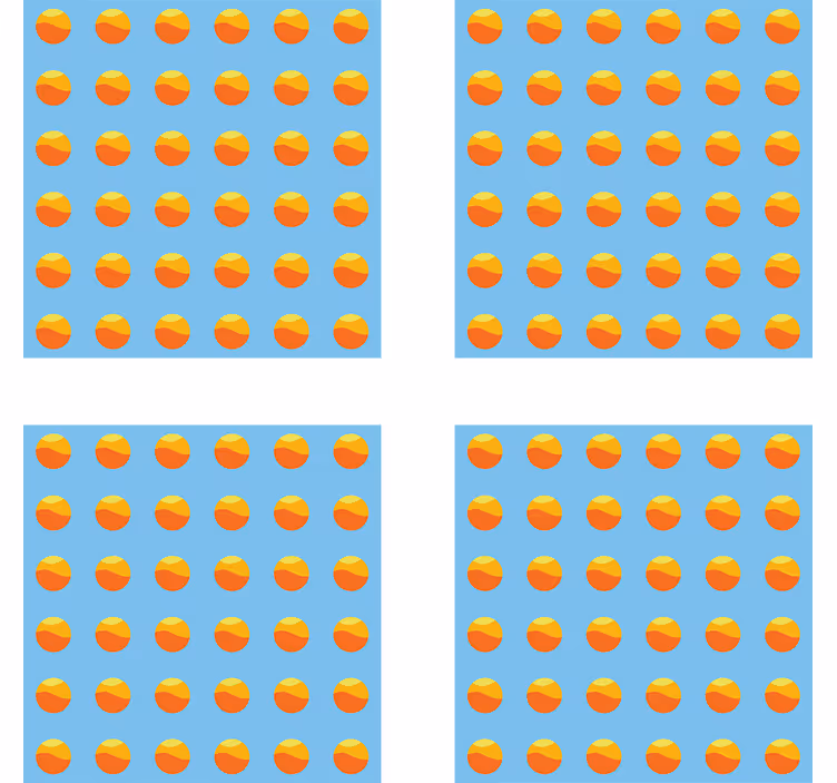 Nowoczesna podkładka pod kubek kolorowy okrągły wzór - TenStickers
