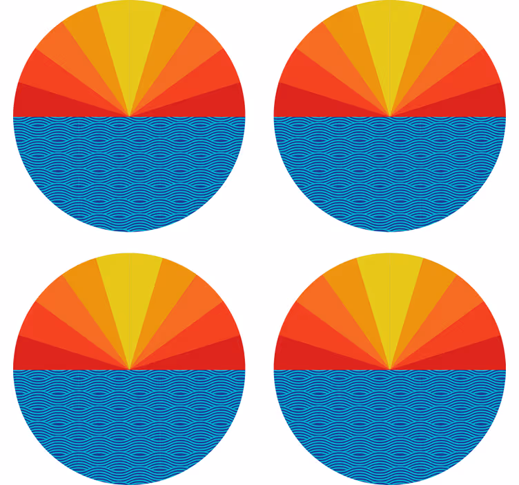Podstawka pod kubek geek z żywym geometrycznym wzorem - TenStickers
