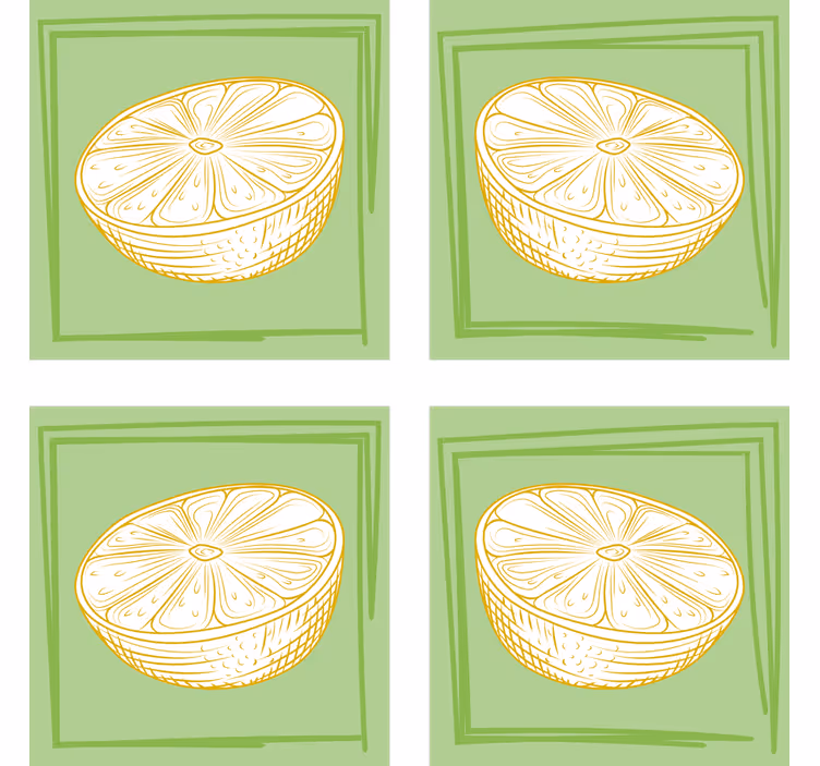 Personalizowana podkładka pod kubek ilustracja limonki - TenStickers