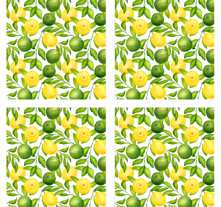 Podstawki pod kubek cytrusy Cytryny i limonki - TenStickers