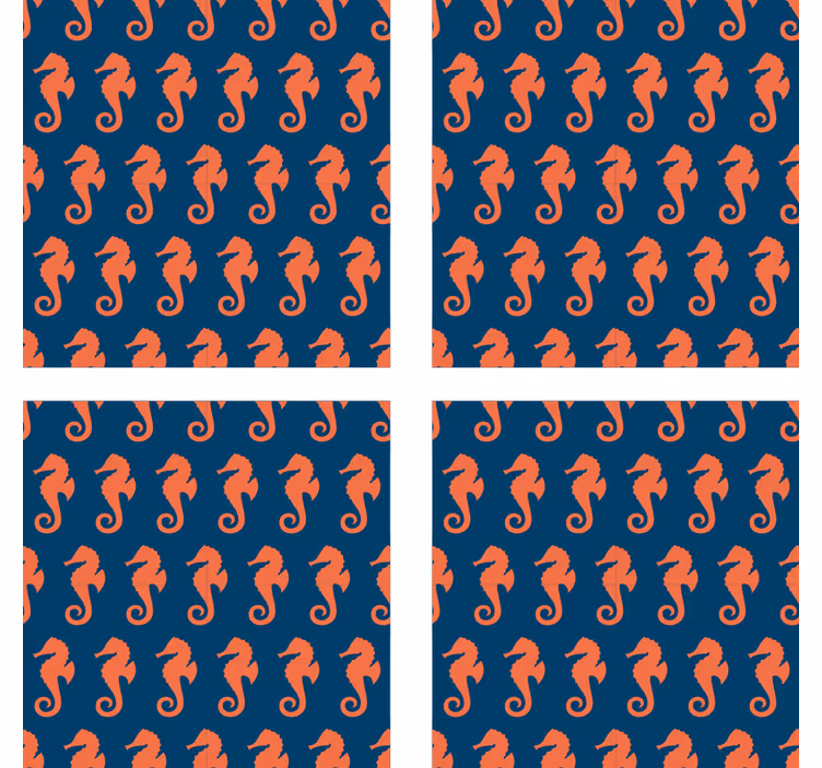 Podstawka pod kubek geek z motywem konika morskiego - TenStickers