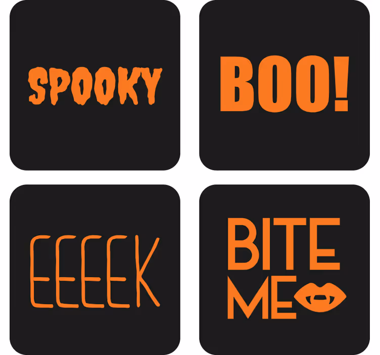 Podkładka pod kubek halloween z tekstem halloween - TenStickers
