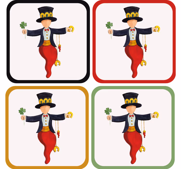 Podstawka pod kubek geek zabawna postać z koniczyną - TenStickers
