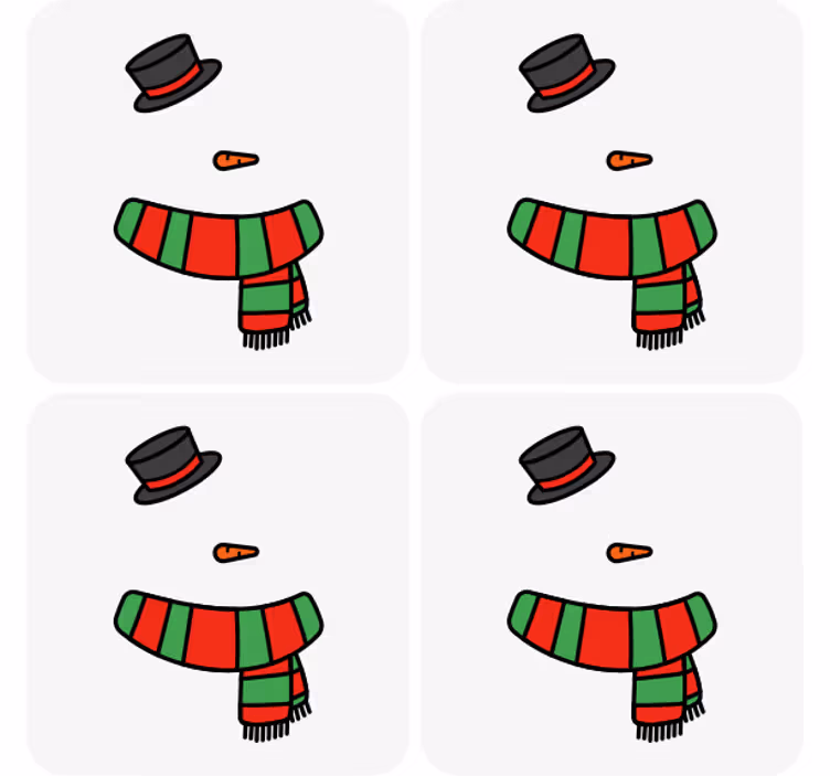 Podkładka pod kubek na święta zestaw akcesoriów bałwanka - TenStickers