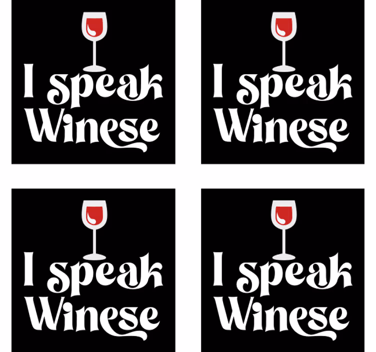 Podkładka pod piwo z humorem o winie - TenStickers