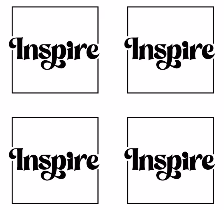 Podkładka pod kubek z tekstem typografia inspirująca - TenStickers