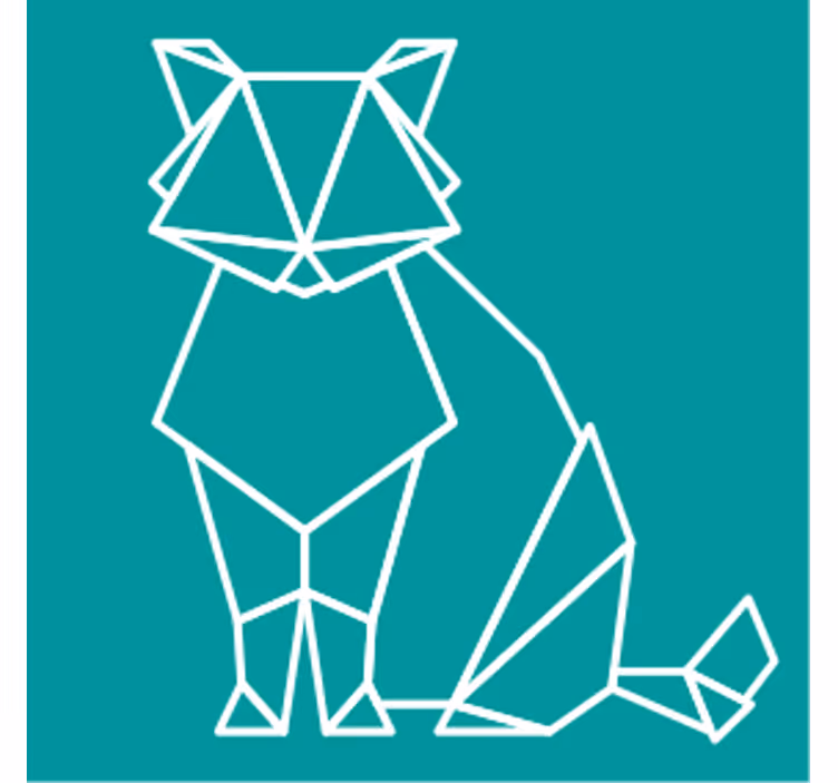 Podstawka pod kubek geek z geometrycznym zwierzęciem - TenStickers