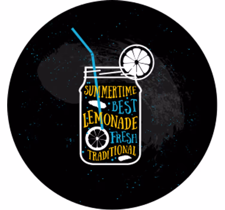 Nowoczesna podkładka pod kubek cytrynowa lemonada - TenStickers