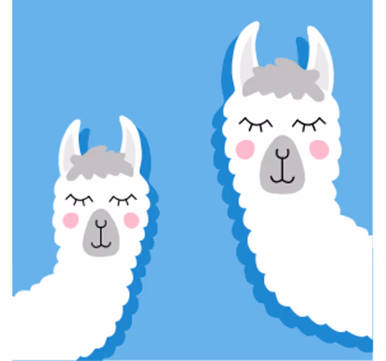 Podstawka pod kubek geek z wesołymi lamami - TenStickers