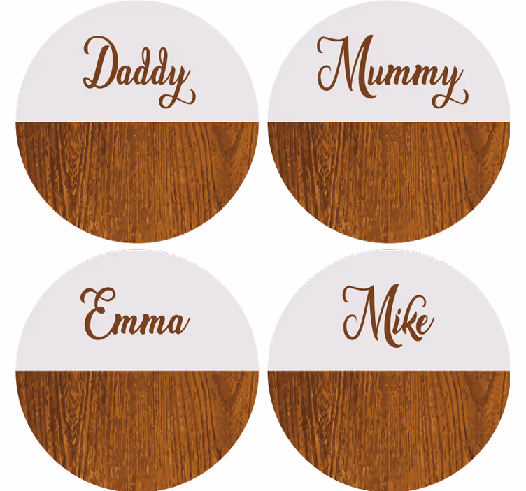 Podkładki pod kubek z własnym nadrukiem Drewniany marmur - TenStickers