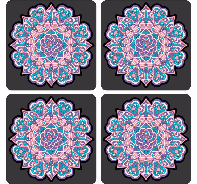 Podkładki pod kubek ceramiczne Mandala boho - TenStickers