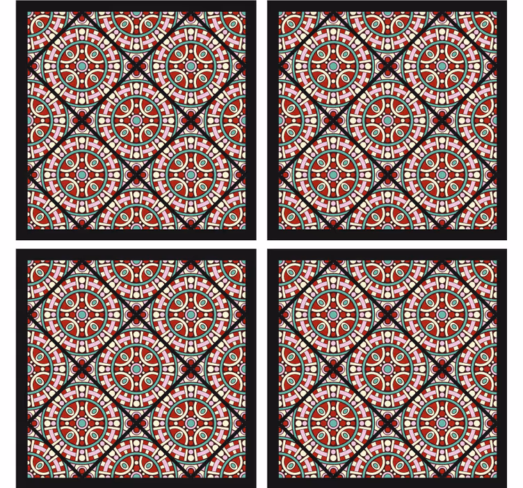 Podkładka pod kubek z wzorami geometrycznymi okrągłymi - TenStickers