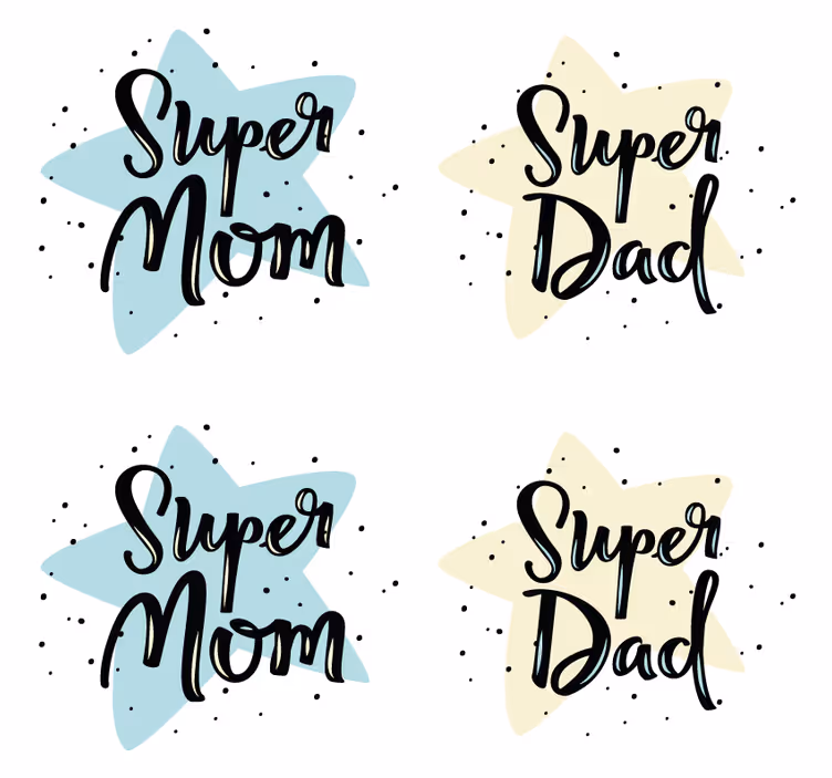Podkładki pod kubek z wzorami Dla mamy i taty - TenStickers