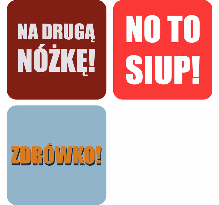 Podkładki pod piwo śmieszne podpisy - TenStickers
