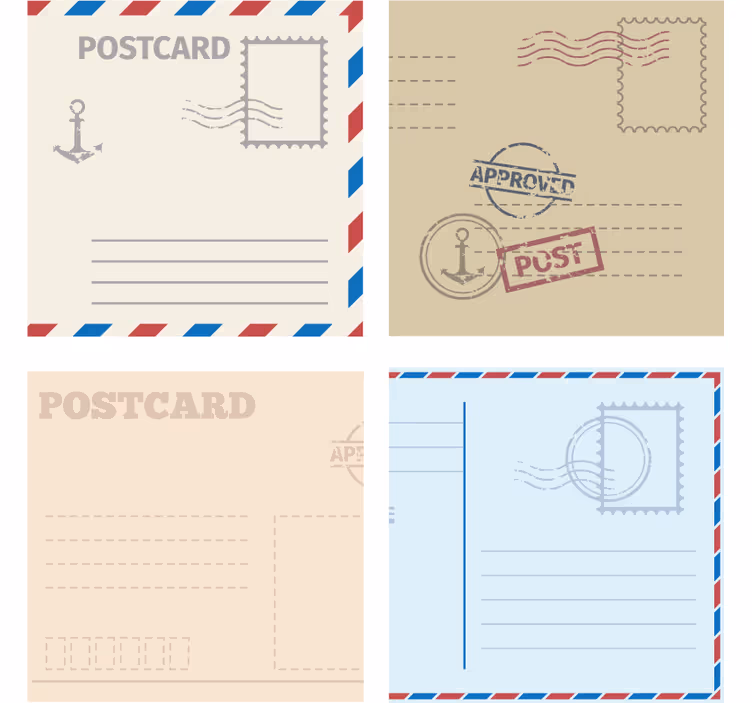Nowoczesna podkładka pod kubek w stylu vintage pocztówki - TenStickers