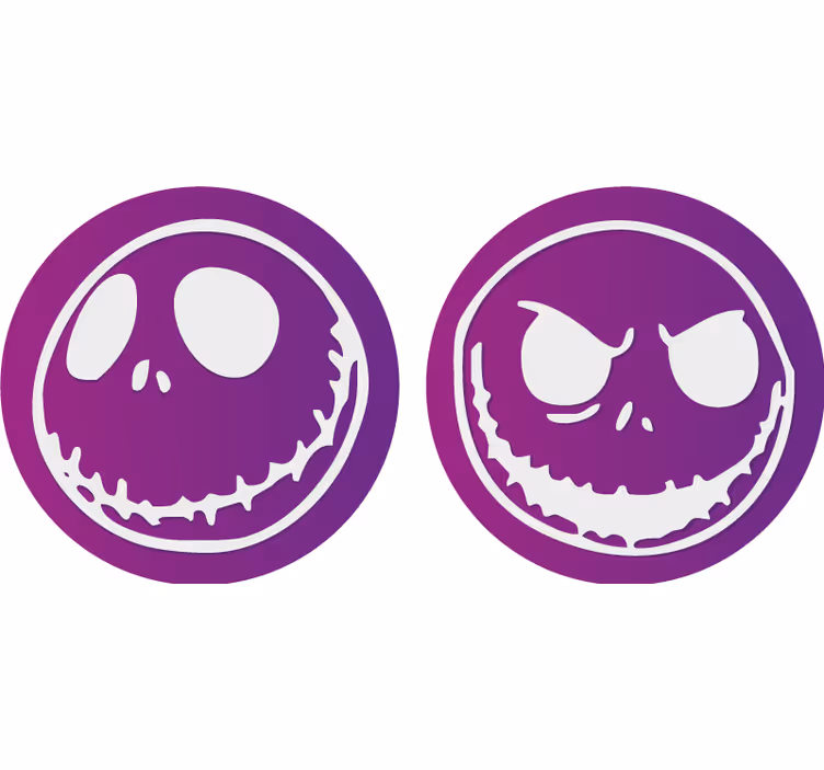 Podkładka pod kubek halloween postacie czaszek - TenStickers