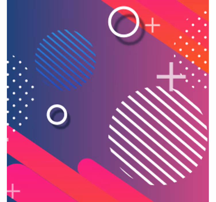 Podkładka pod kubek z wzorami w geometryczne koła - TenStickers