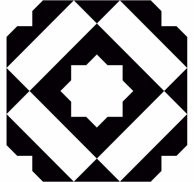 Podkładka pod kubek z wzorami geometrycznymi czarna - TenStickers