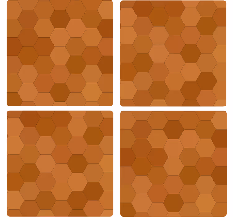 Nowoczesna podkładka pod kubek Geometryczny plaster miodu - TenStickers