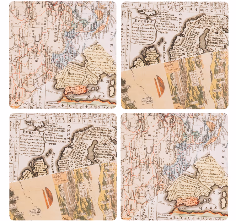 Vintage podstawka pod kubek mapy vintage - TenStickers