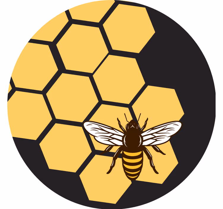 Podstawka pod kubek geek wzór pszczół i plastra miodu - TenStickers