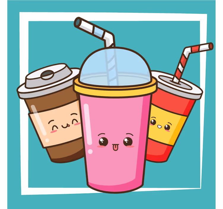 Podstawka pod kubek geek z zabawnymi postaciami - TenStickers