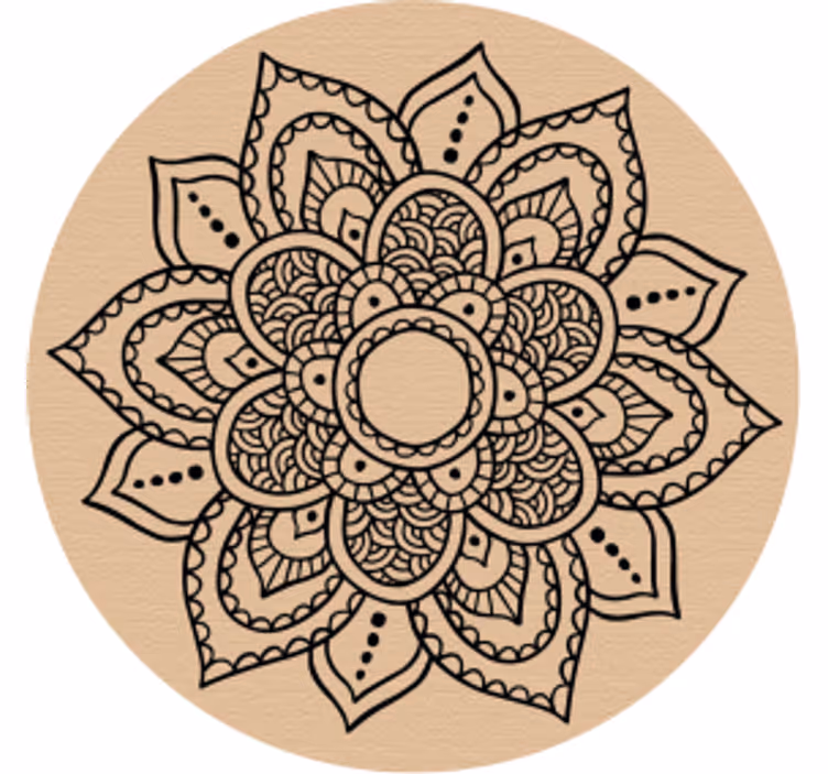 Podkładka pod kubek z wzorami kwiatowy ornament - TenStickers