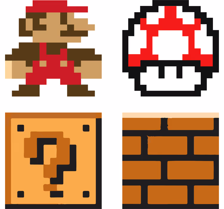 Podstawki pod kubek geek Motywy super mario - TenStickers