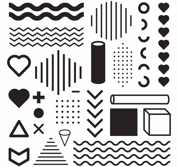 Podkładki pod kubek z wzorami Różnorodność geometrii - TenStickers