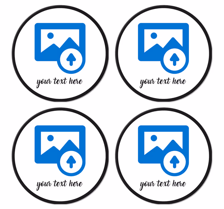Podkładki pod kubek Niestandardowy obraz tekst - TenStickers