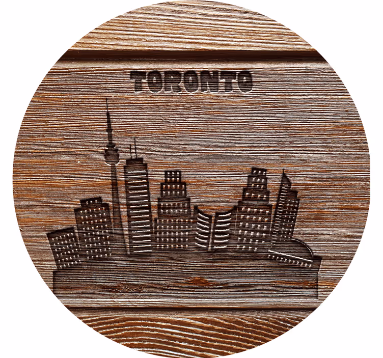 Vintage podstawka pod kubek sylwetka toronto - TenStickers
