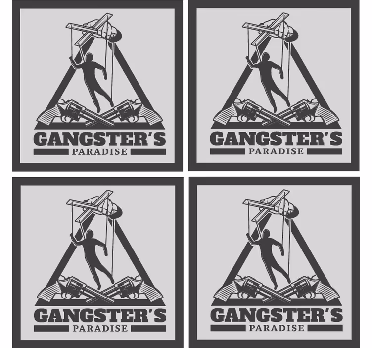 Podkładka pod piwo z motywem gangsterów - TenStickers