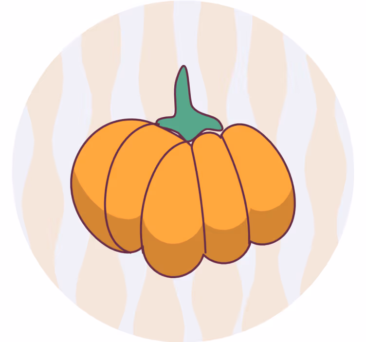 Podkładka pod kubek halloween w kształcie dyni - TenStickers