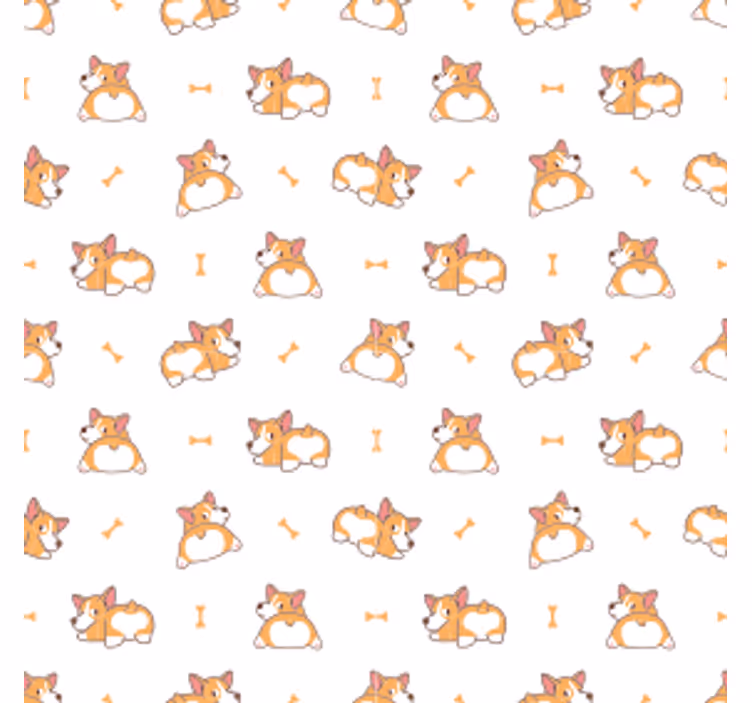 Podstawka pod kubek geek w zabawny wzór corgi - TenStickers