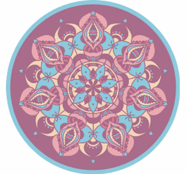 Nowoczesna podkładka pod kubek z kwiatowym mandala - TenStickers